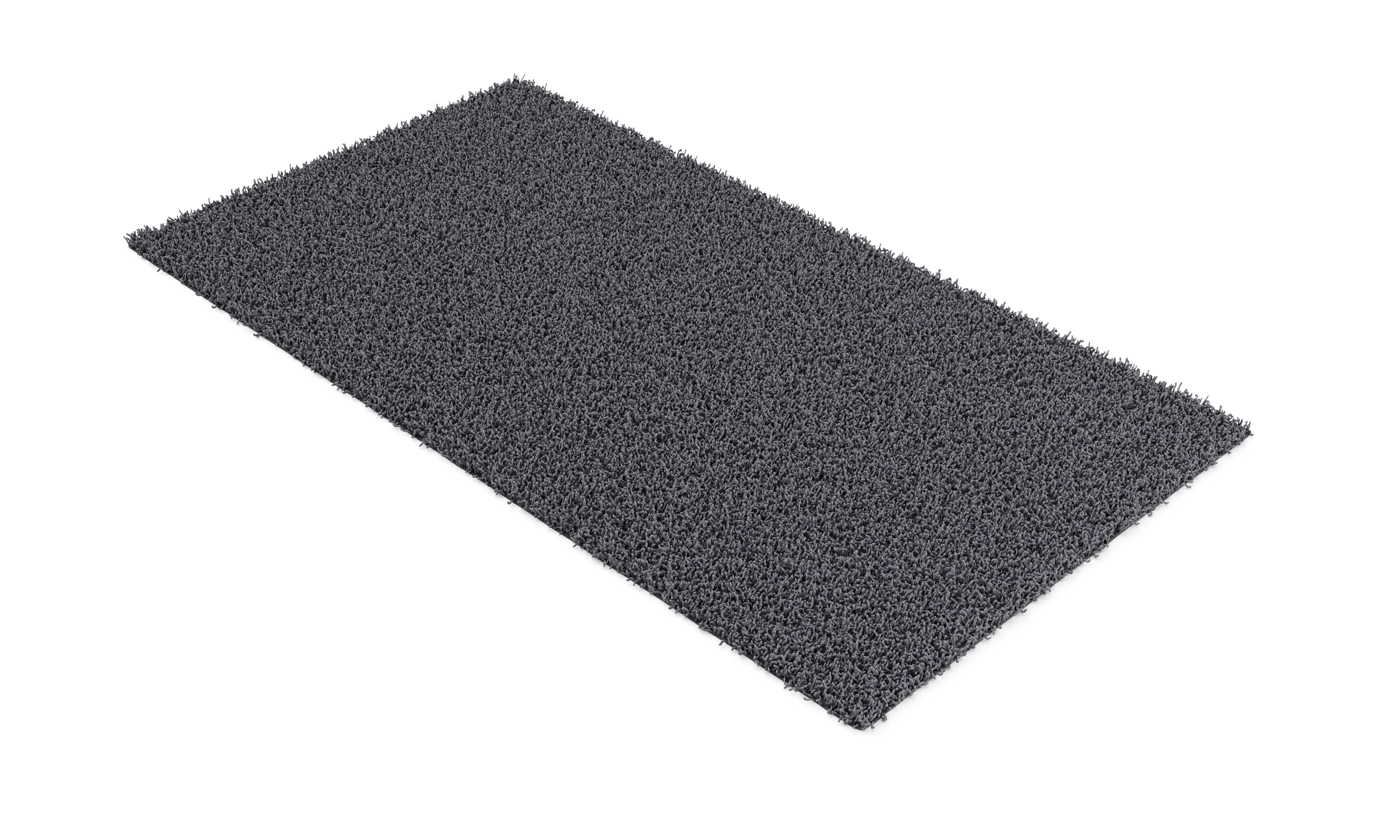 Hochflor Teppich 80 x 150 cm grau