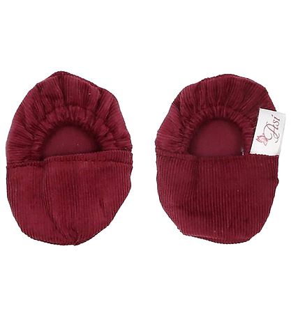 Asi Dukket?j - 43-46 cm - Blåde Sko - Burgundy