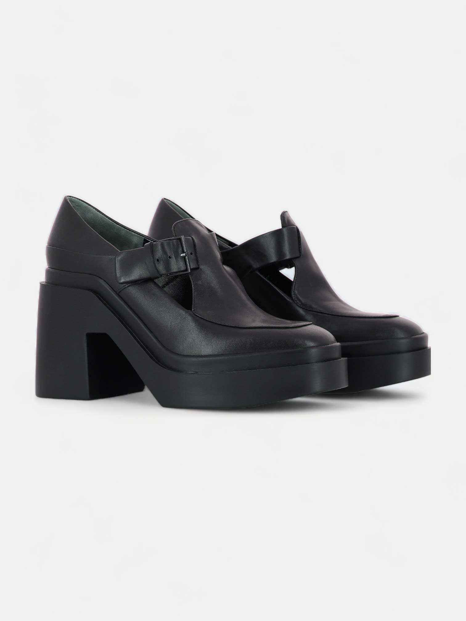 DERBIES - NADEGE derbies, calfskin black || OUTLET