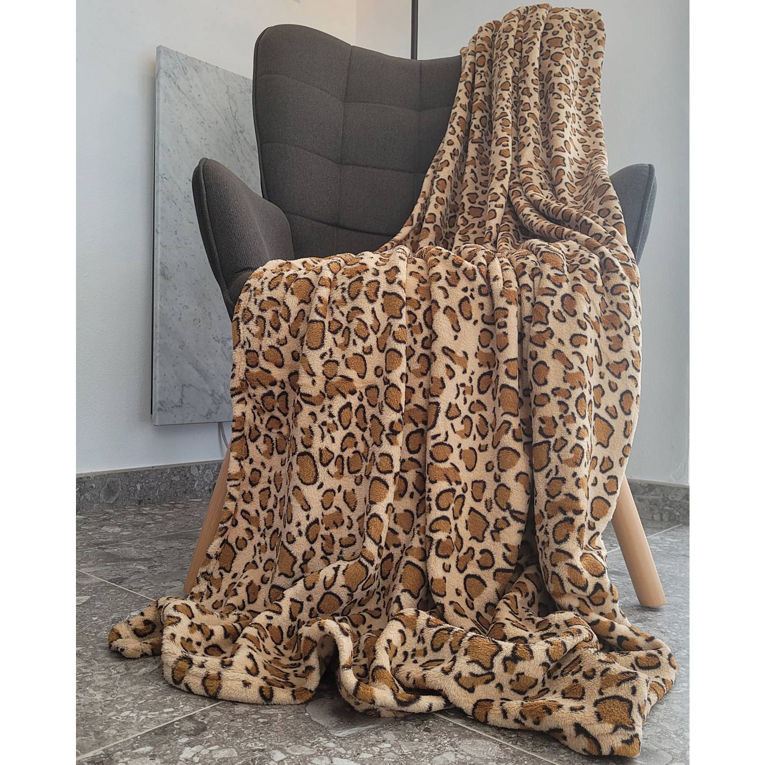 Microfaser-Fleece Wohndecke im 2er-Pack