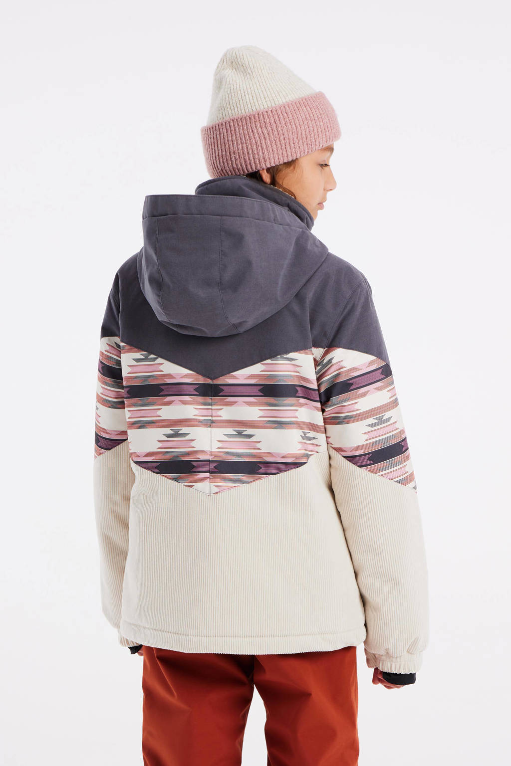 Protest ski-jack PRTSWAN JR offwhite/grijs/roze