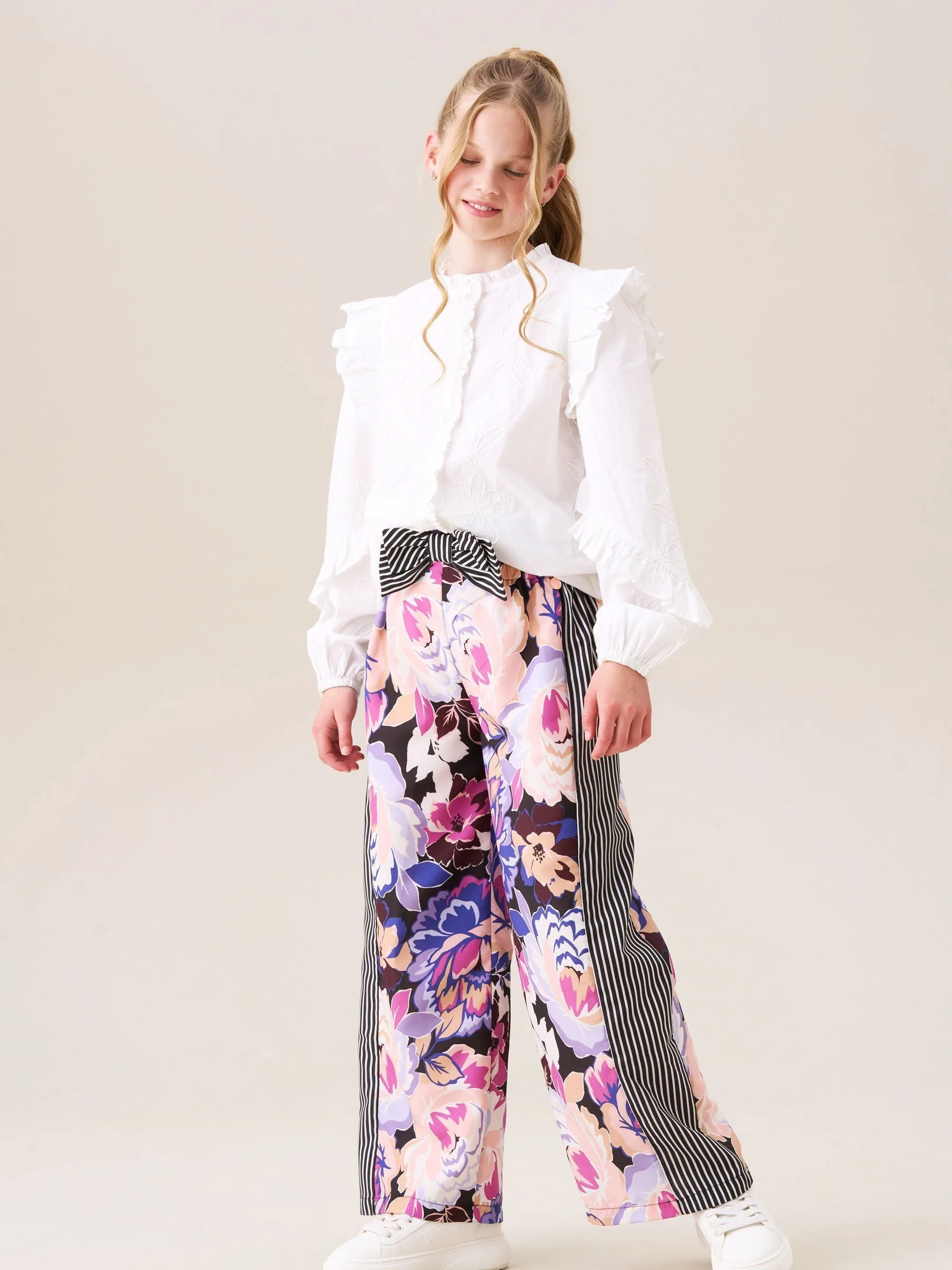 Angel & Rocket Lacey Embroidered Frill Sleeve Blouse