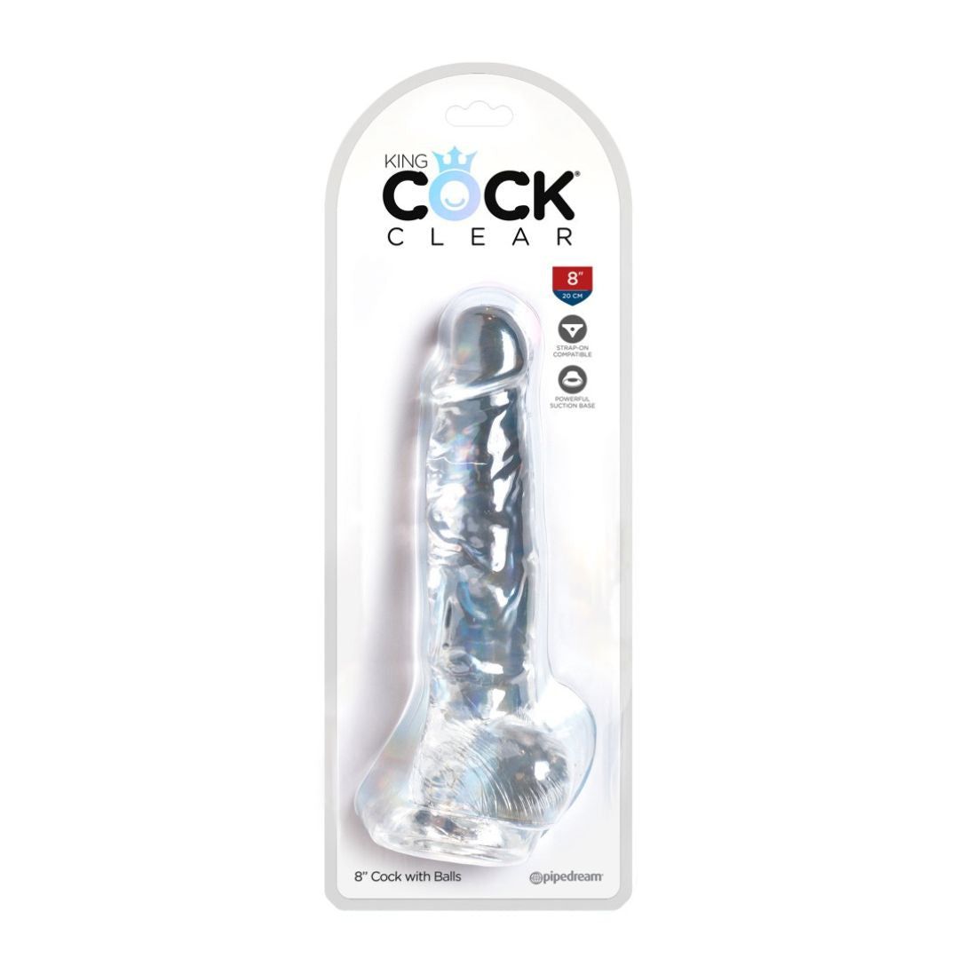 Naturdildo mit Saugnapf 8“ | Kompatibel mit Strap-on | King Cock