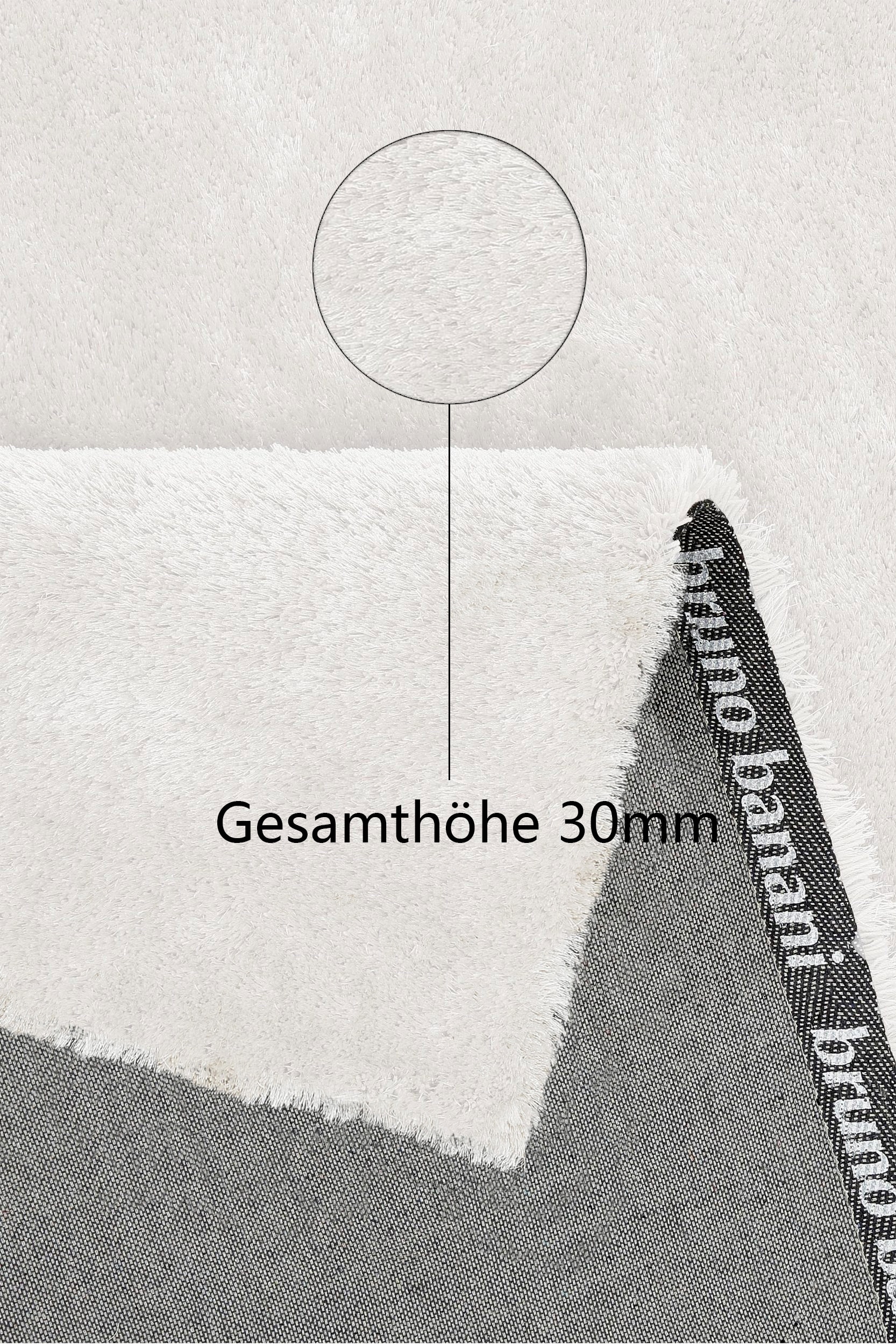 Bruno Banani Hochflor-Läufer »Dana Teppich, Kundenliebling« rechteckig 30 mm Höhe Brücke, uni, weich, Mikrofaser, Diele, Flur, Wohnzimmer, Schlafzimmer