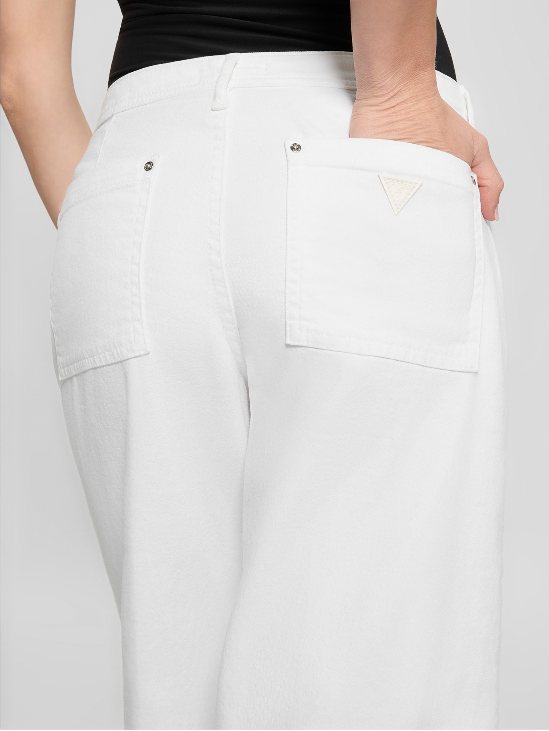 Calça jeans cropped larga Eco Zoya