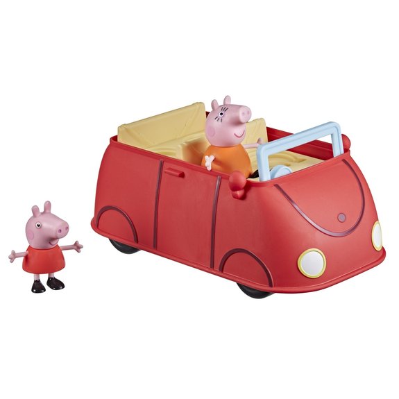 La voiture rouge + figurines Peppa Pig