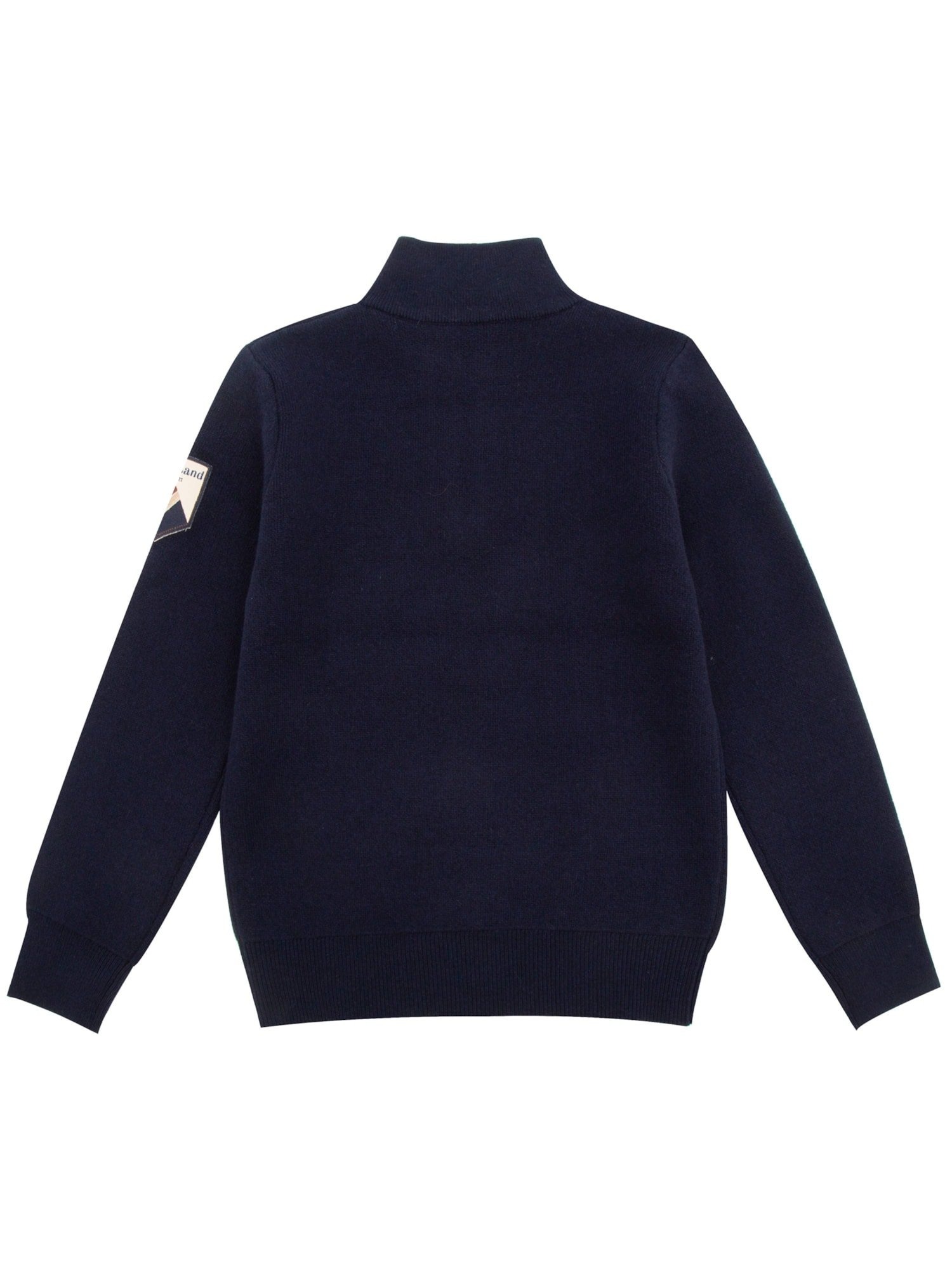 Hemsedal Strikket Half-Zip Ullgenser Junior Dark Blue