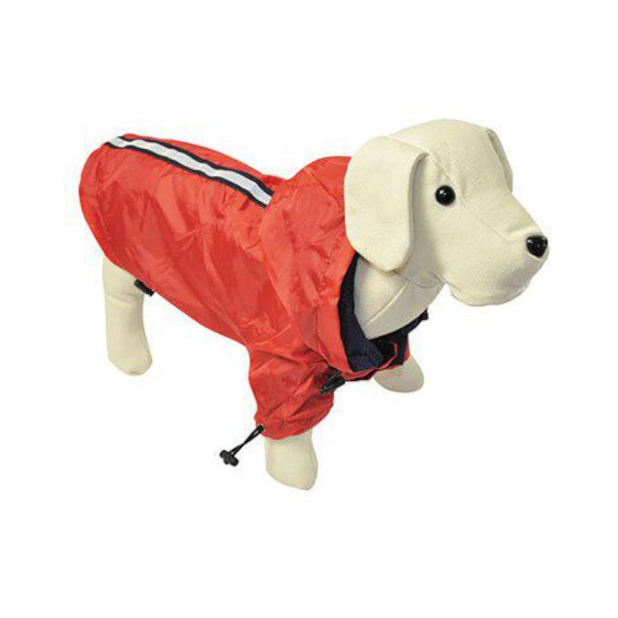 Capa de chuva vermelha refletora Nayeco para cães