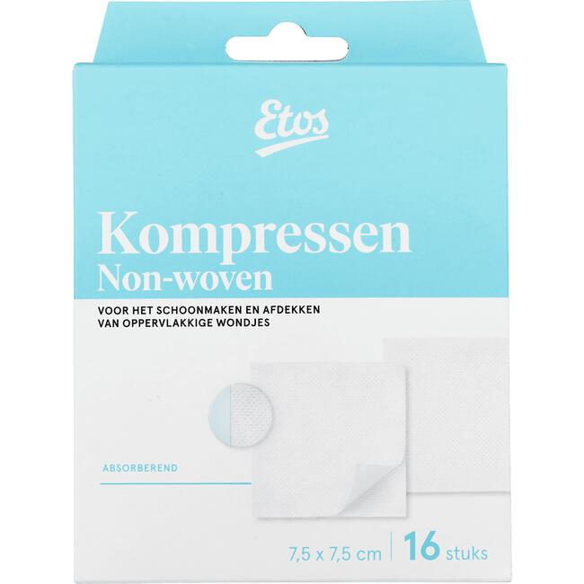 Etos Gaaskompressen 7,5 x 7,5 16 stuks