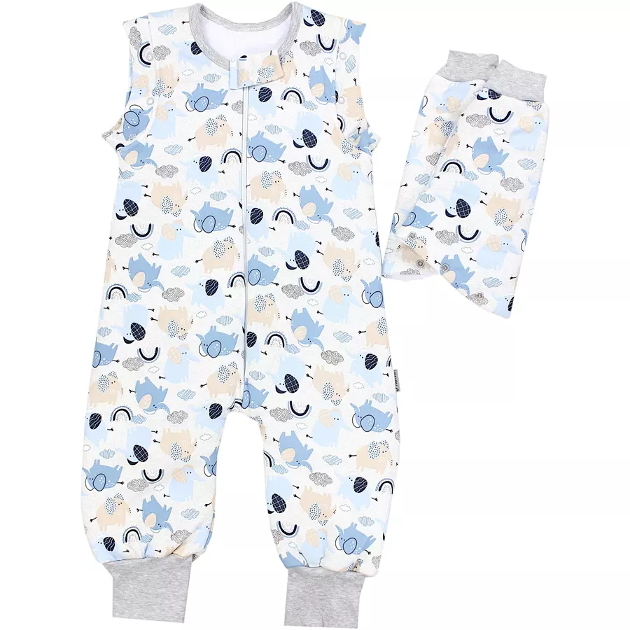 TupTam Baby Schlafsack mit Beinen und Ärmel Winter blau