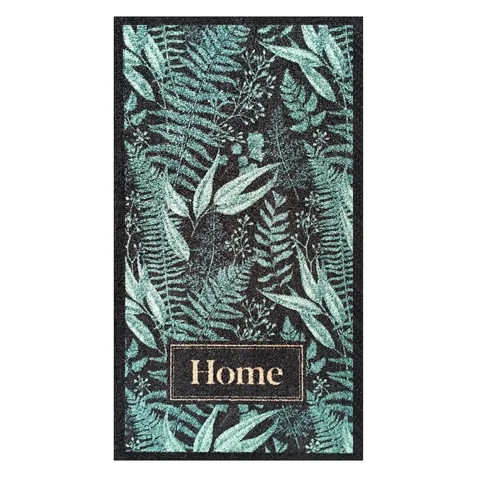 Deurmat Forest Leaves groen - 66x120 cm