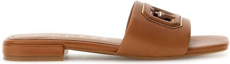 Guess Bruine Tarisha Slippers met Blokhak
