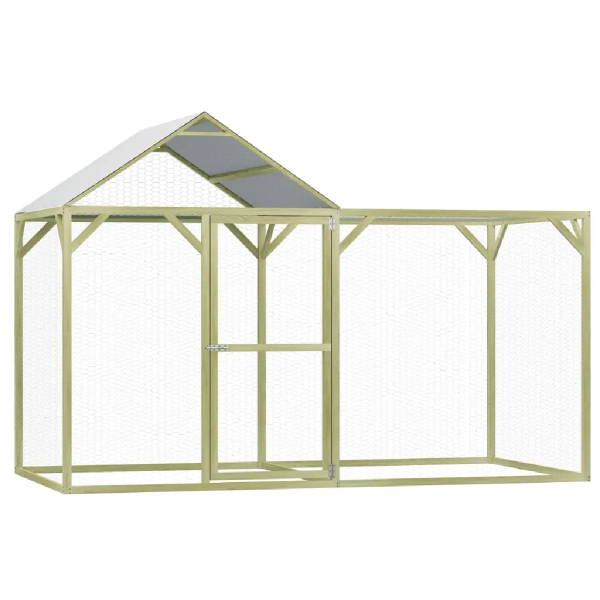 vidaXL Poulailler 3x1,5x2 m Pinède