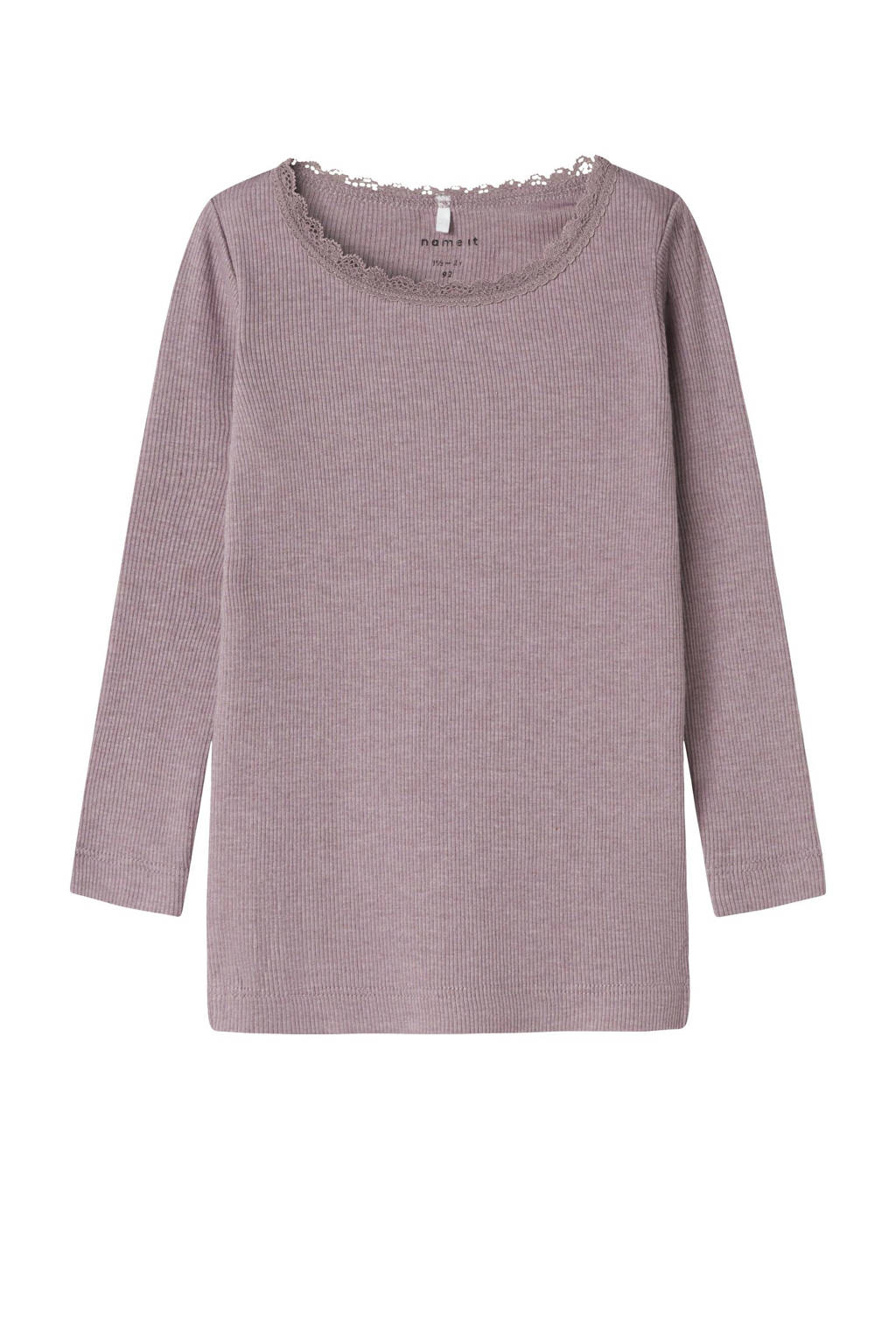NAME IT ribgebreide longsleeve NMFKAB licht aubergine
