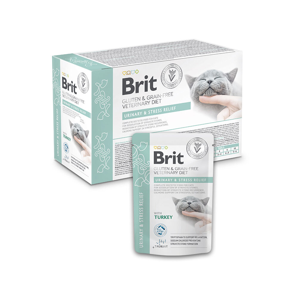 Brit Veterinary Diet Cat - Grain free - Urinary & Stress Relief - Pouch