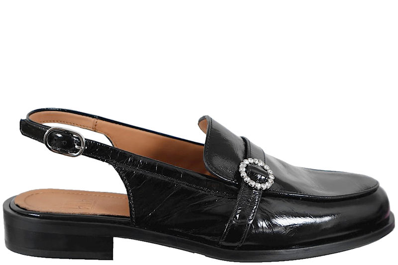 BILLI BI VENICE SLINGBACK I SORT GLAT SKIND