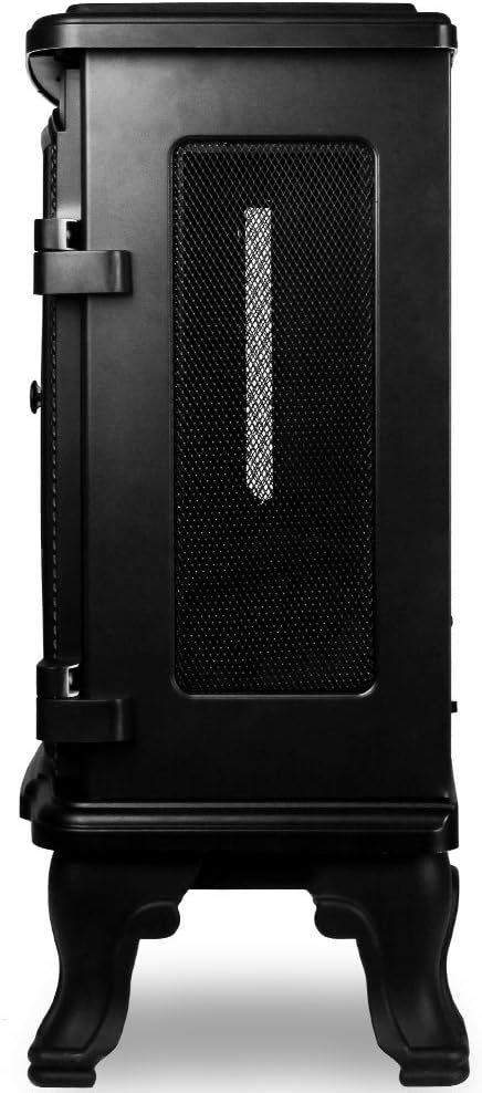 MONZANA® Elektrokamin LED Flammeneffekt 2000W Heizlüfter Elektrisch 2 Heizstufen Fernbedienung Heizung Timer Kamin Wohnzimmer Ofen 70x36x66cm Schwarz