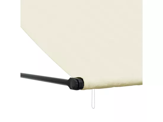 Auvent rétractable crème 400x150 m tissu et acier