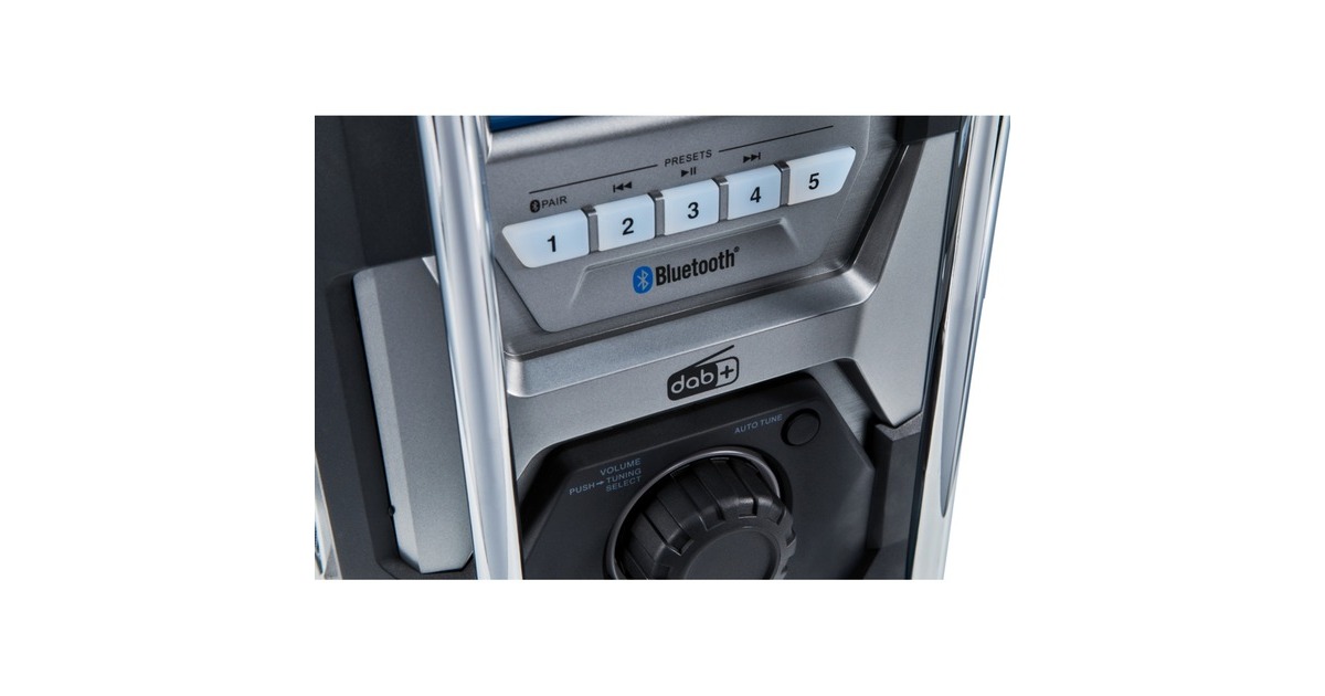 MakitaBouwradio FM DAB/DAB+ Bluetooth MR004GZ | 12V-40V max  (Blauw, In doos, accu's en lader niet inbegrepen)