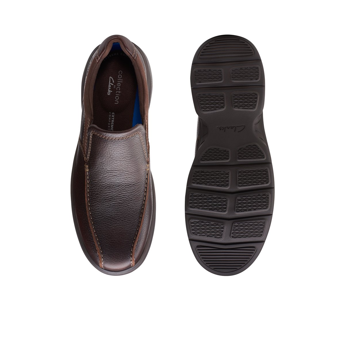 CLARKS-Bradley st-w-Chaussures décontractées - Talon plat - Marron