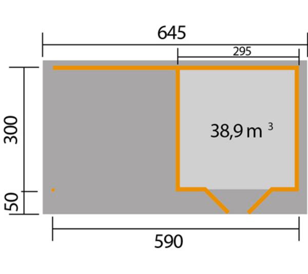 Weka Designhaus 126 B, Gr. 2, ca.