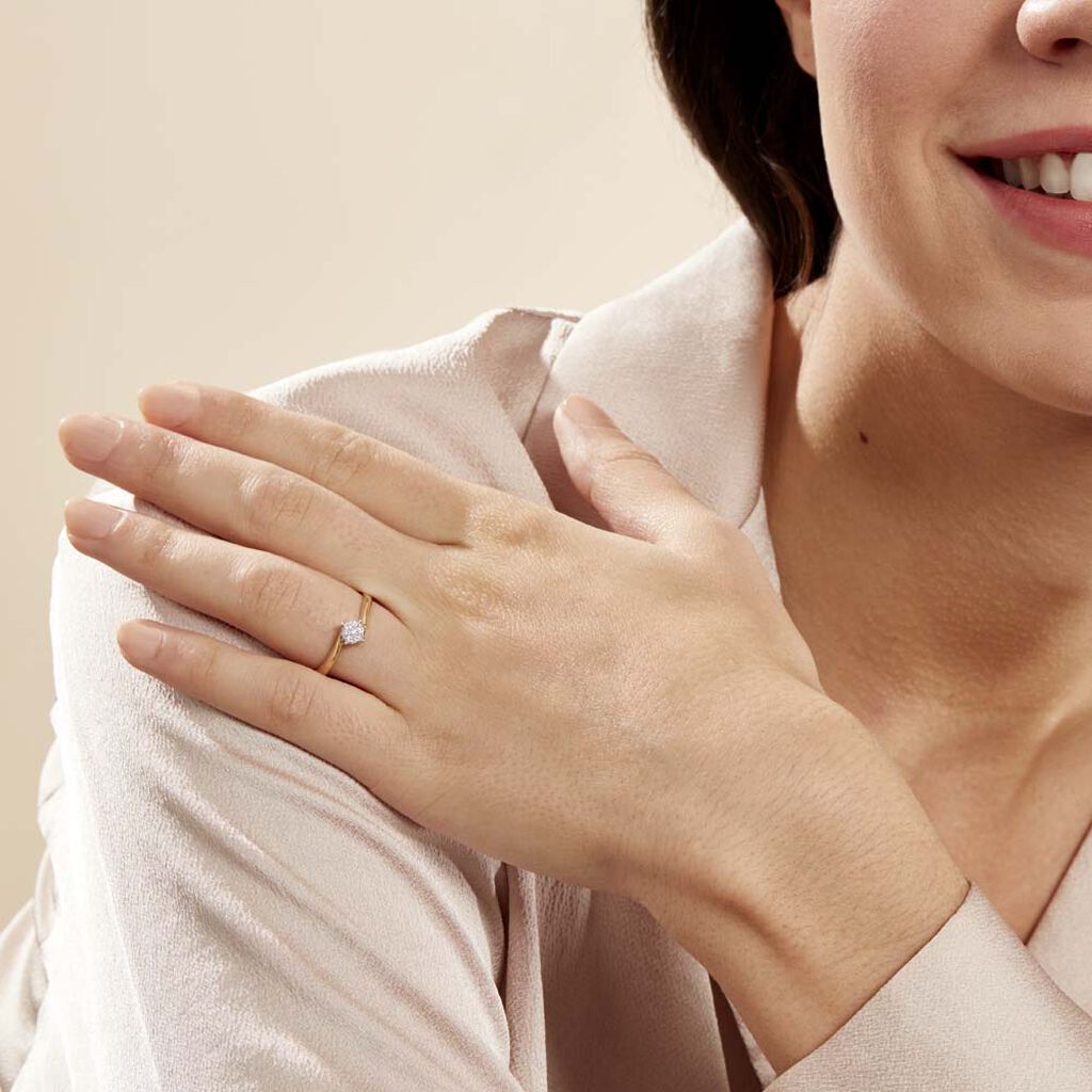 Bague Solitaire Lysia Or Jaune Diamant