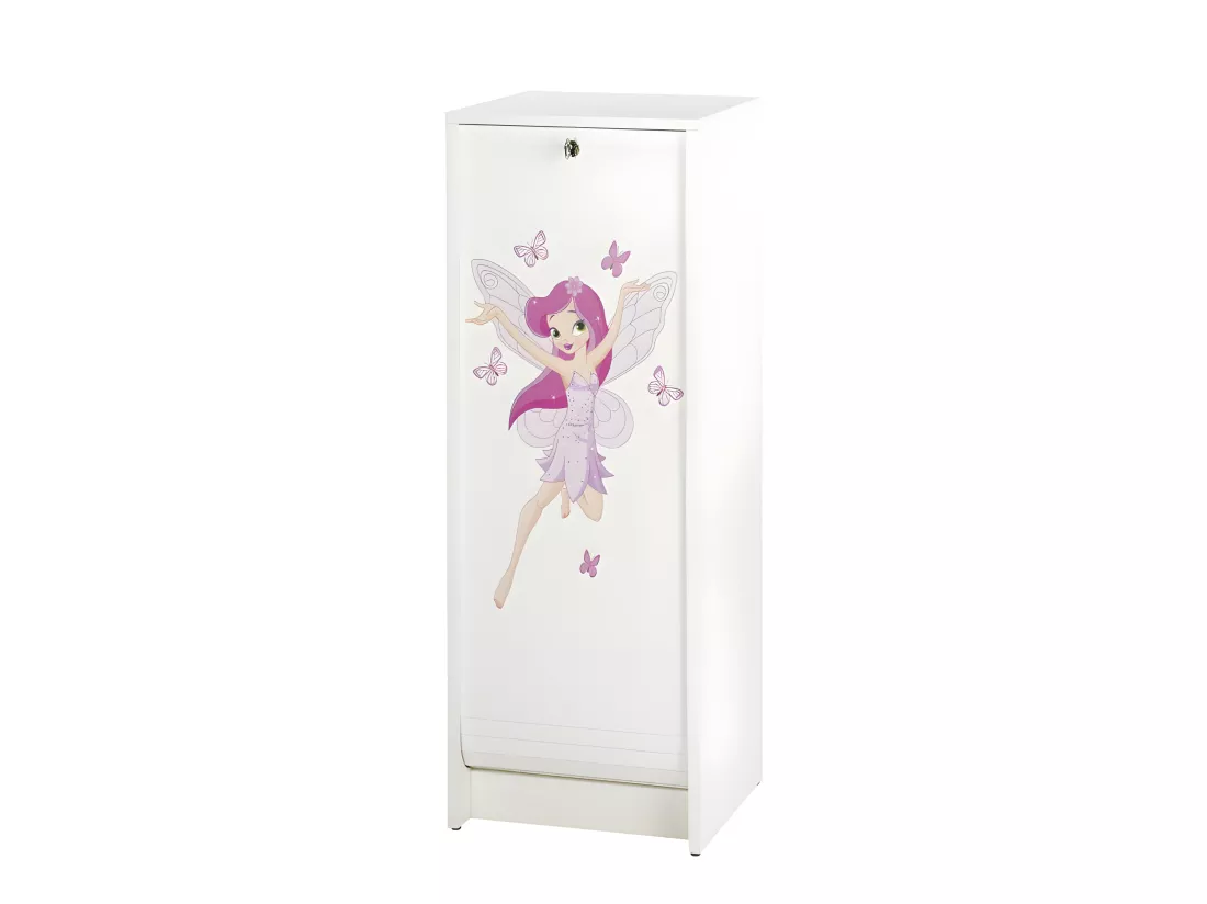 Classeur à Rideau Blanc 5 Niches Serrure 37,8 x 103,8 x 38,4 cm - Coloris: Fée 217