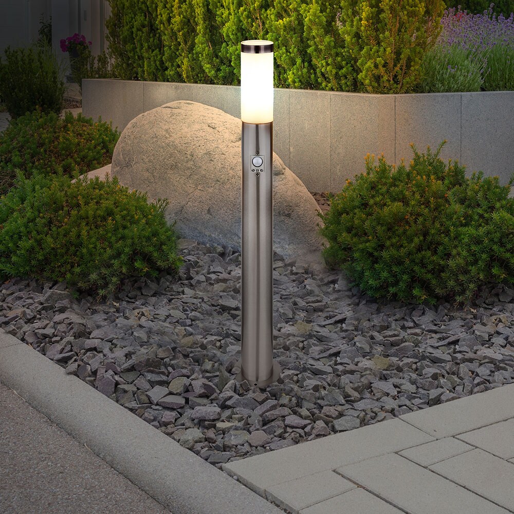 Sockelleuchte, Edelstahl, silber, Sensor, H 80 cm, BOSTON