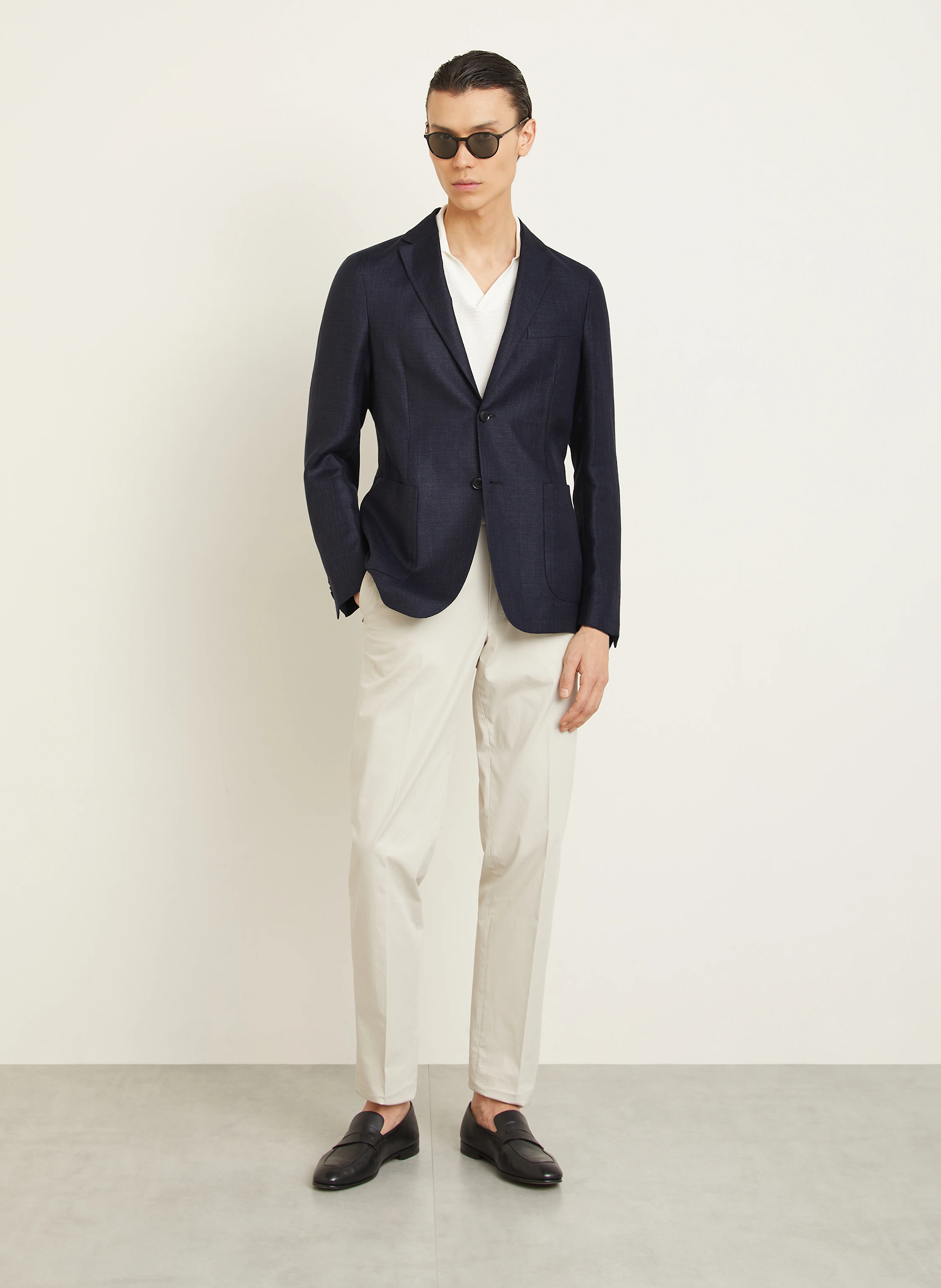 ZEGNA Sakko Slim Fit mit Leinen