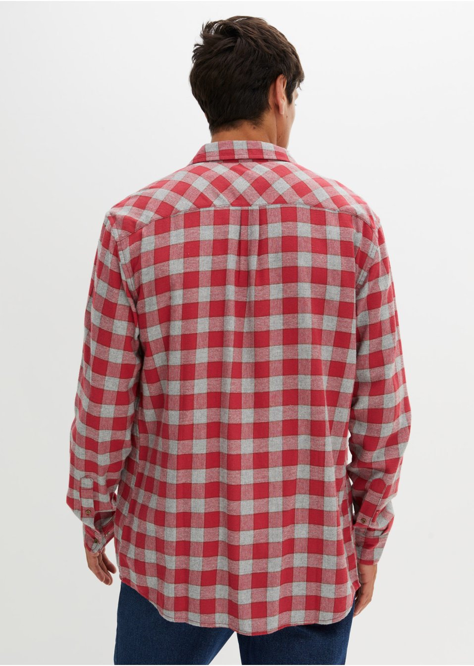 Chemise manches longues en flanelle coupe confort