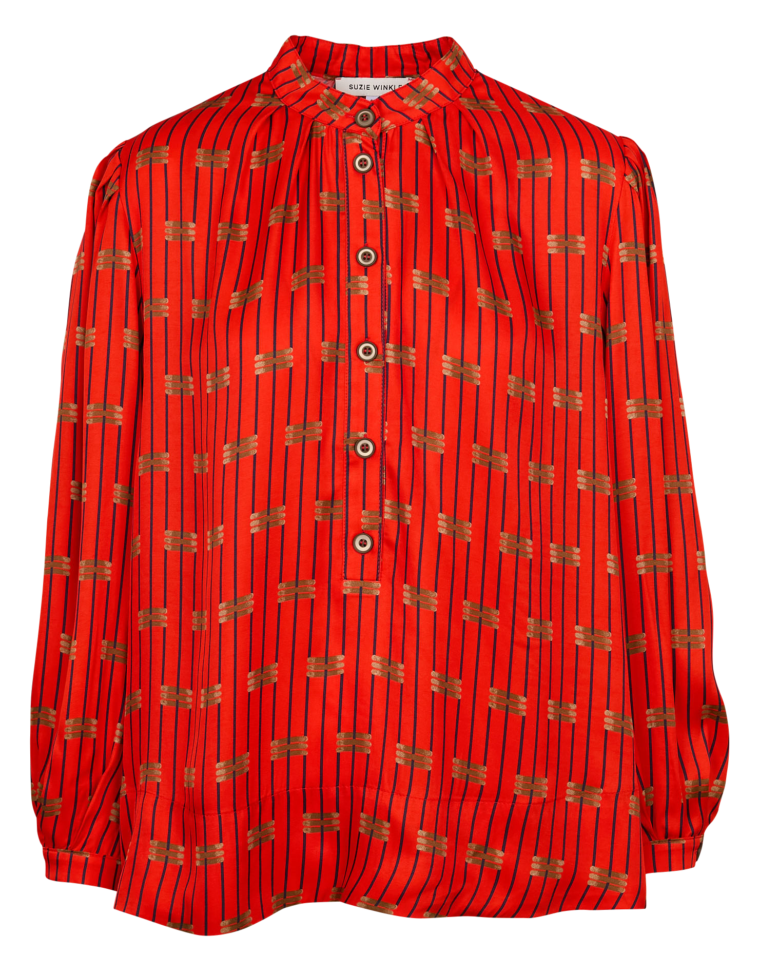 ANDREA - Chemise ample imprimée| Rouge