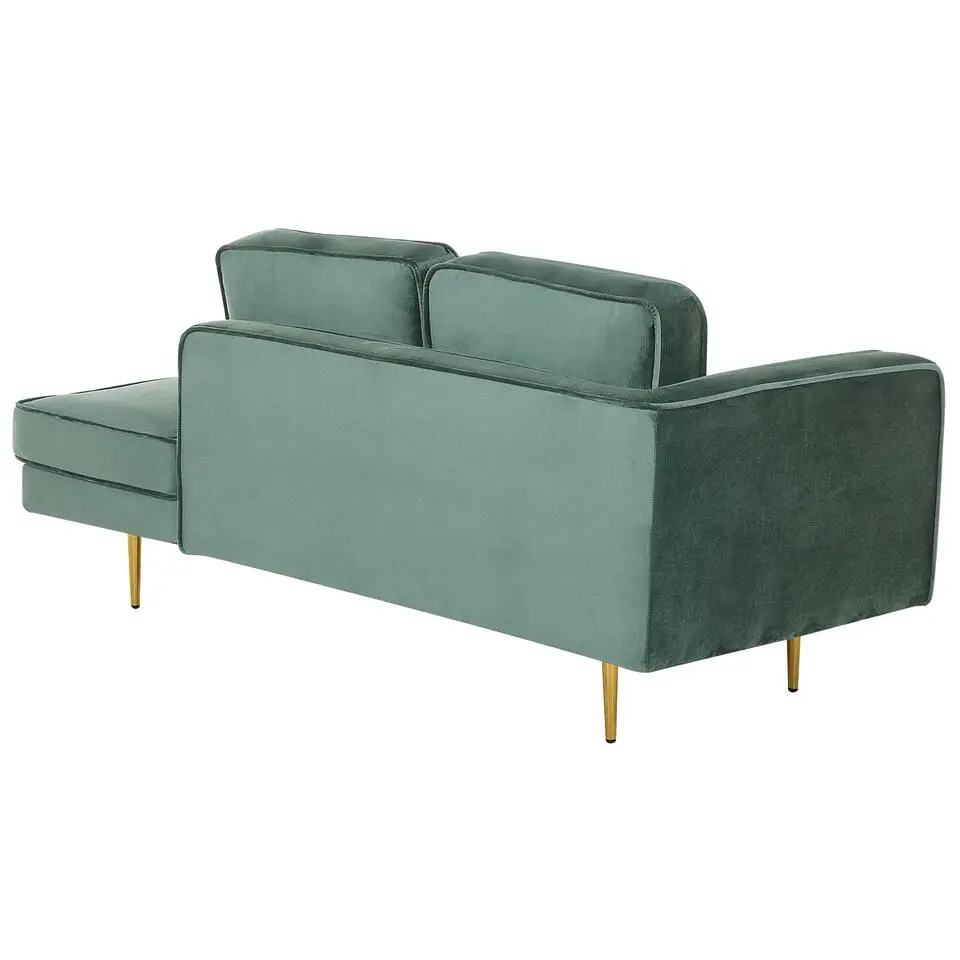 MIRAMAS - Chaise longue - Groen - Linkerzijde - Fluweel
