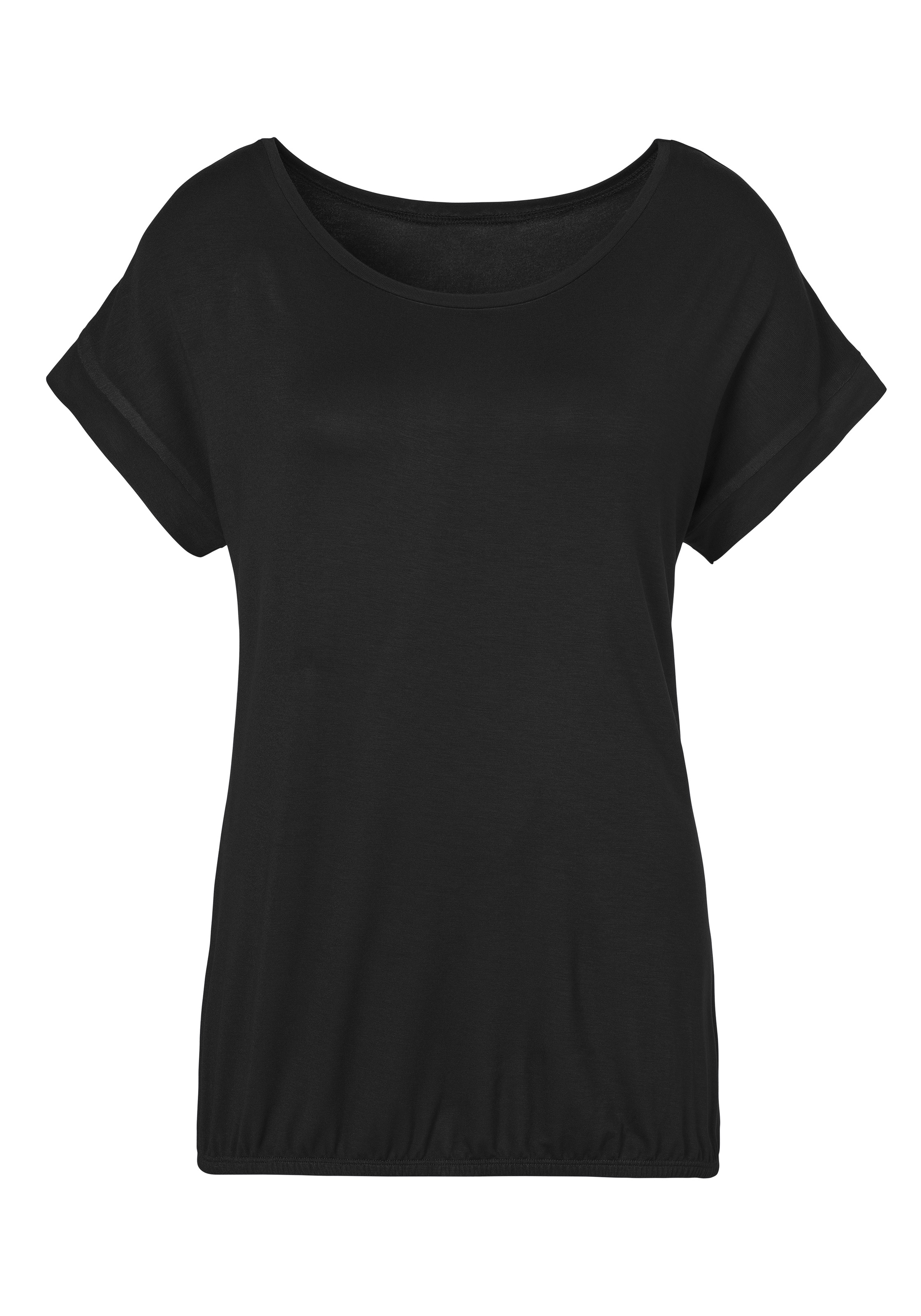 Vivance Kurzarmshirt »mit Gummizug im Bund« 2er-Pack,  aus weichem Viskose-Stretch