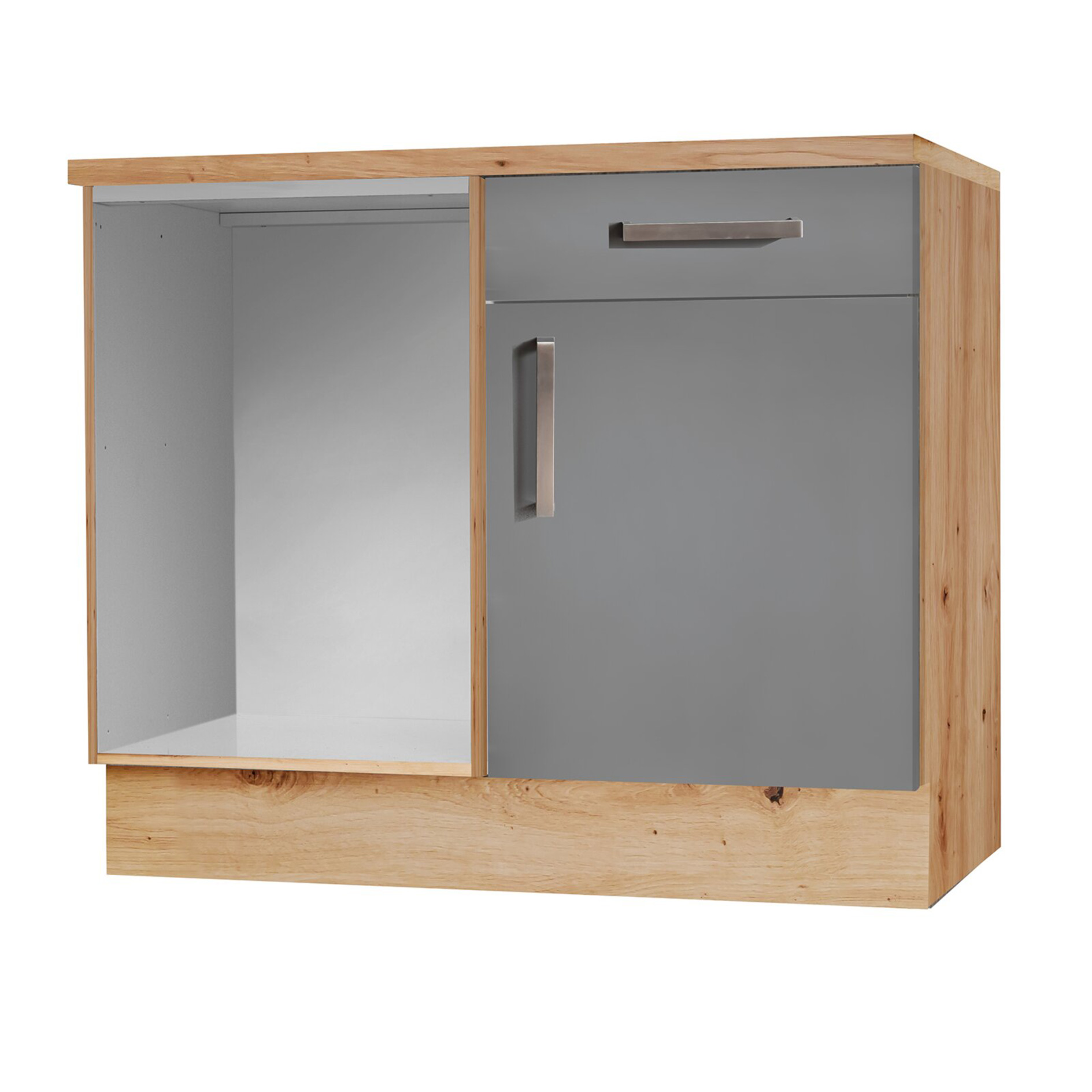 Eckanrichte DAVOS - schiefergrau - Artisan Eiche - 110 cm