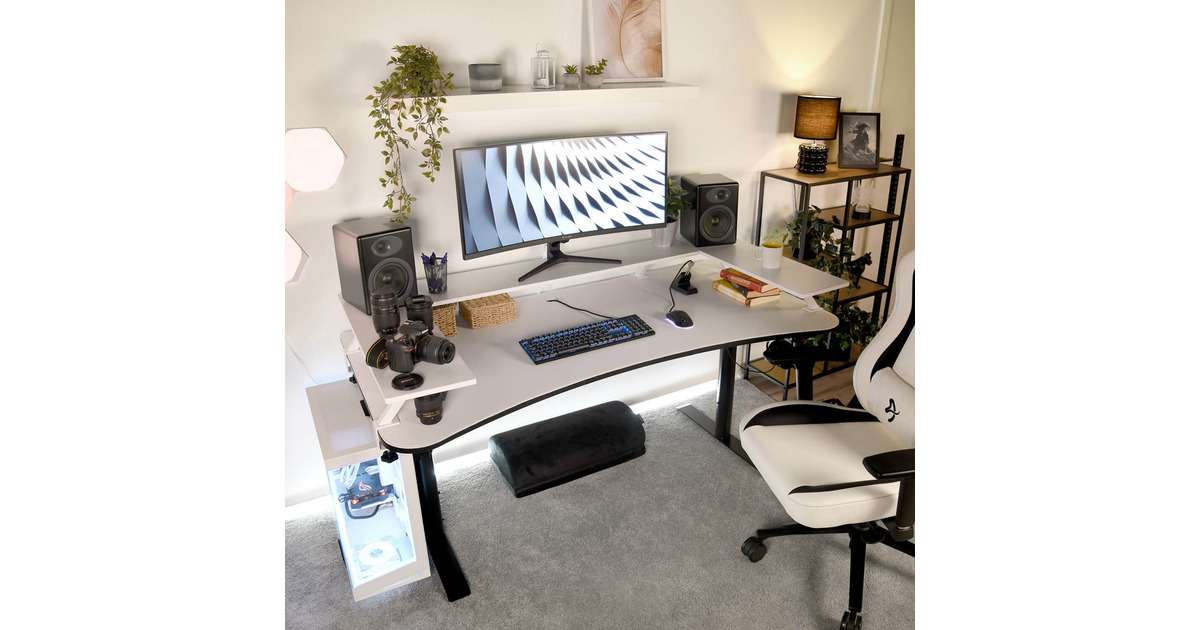 ArozziArena Desk Riser Small - White bevestiging  (Wit)