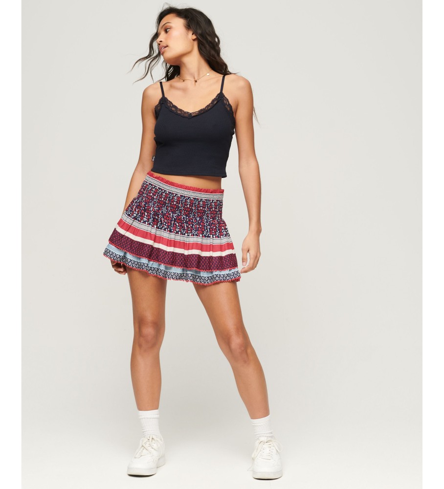 Superdry Mini escalonada com logotipo vintage lila