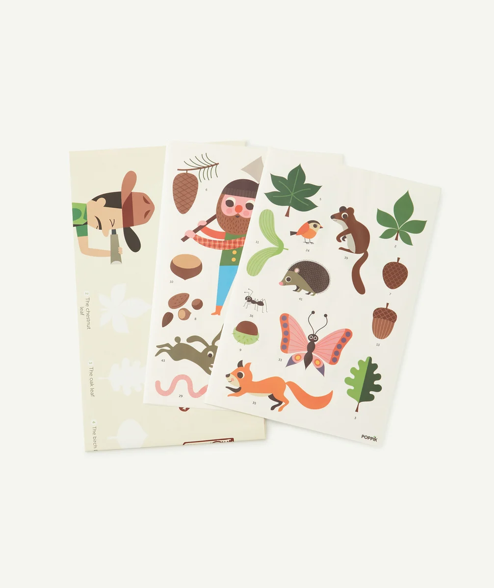 POPPIKPOSTER AVEC STICKERS SUR LA FÔRET 3-8 ANS