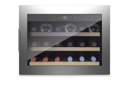Caso WineSafe 18 EB Inox, Vin køleboks, Indbygget, 18 flaske(r), 60 W, A, Sølv