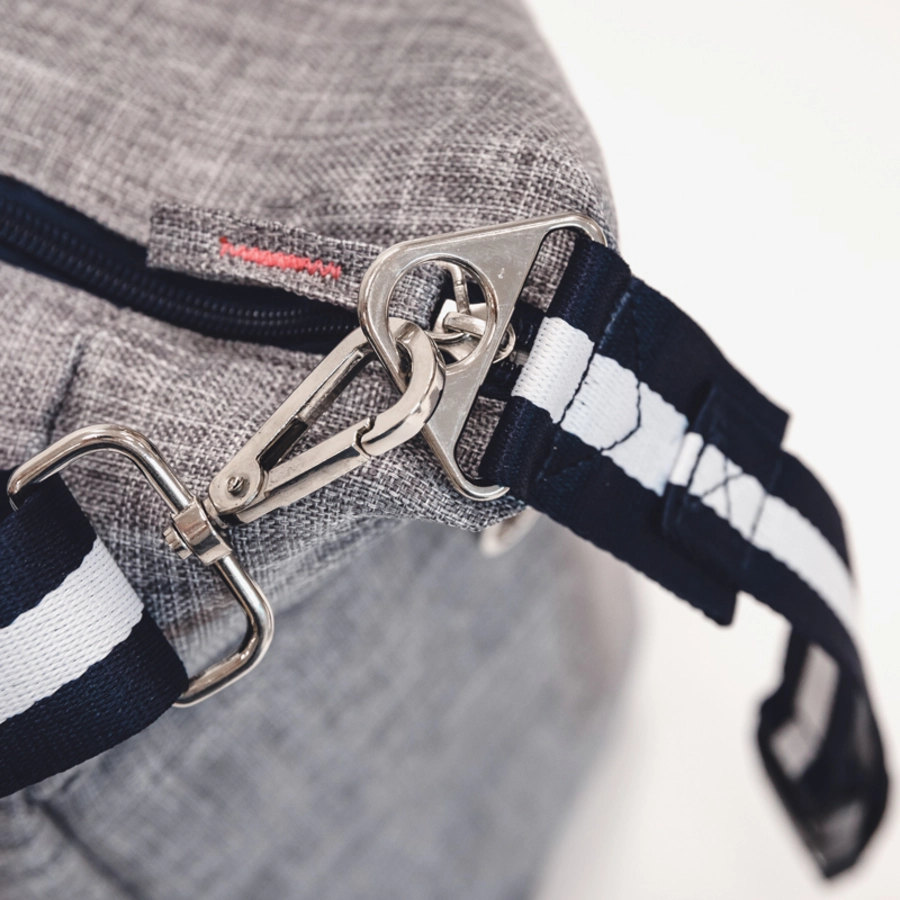 BABY ON BOARD Wickeltasche Simply Duffle Baby Girl grau meliert