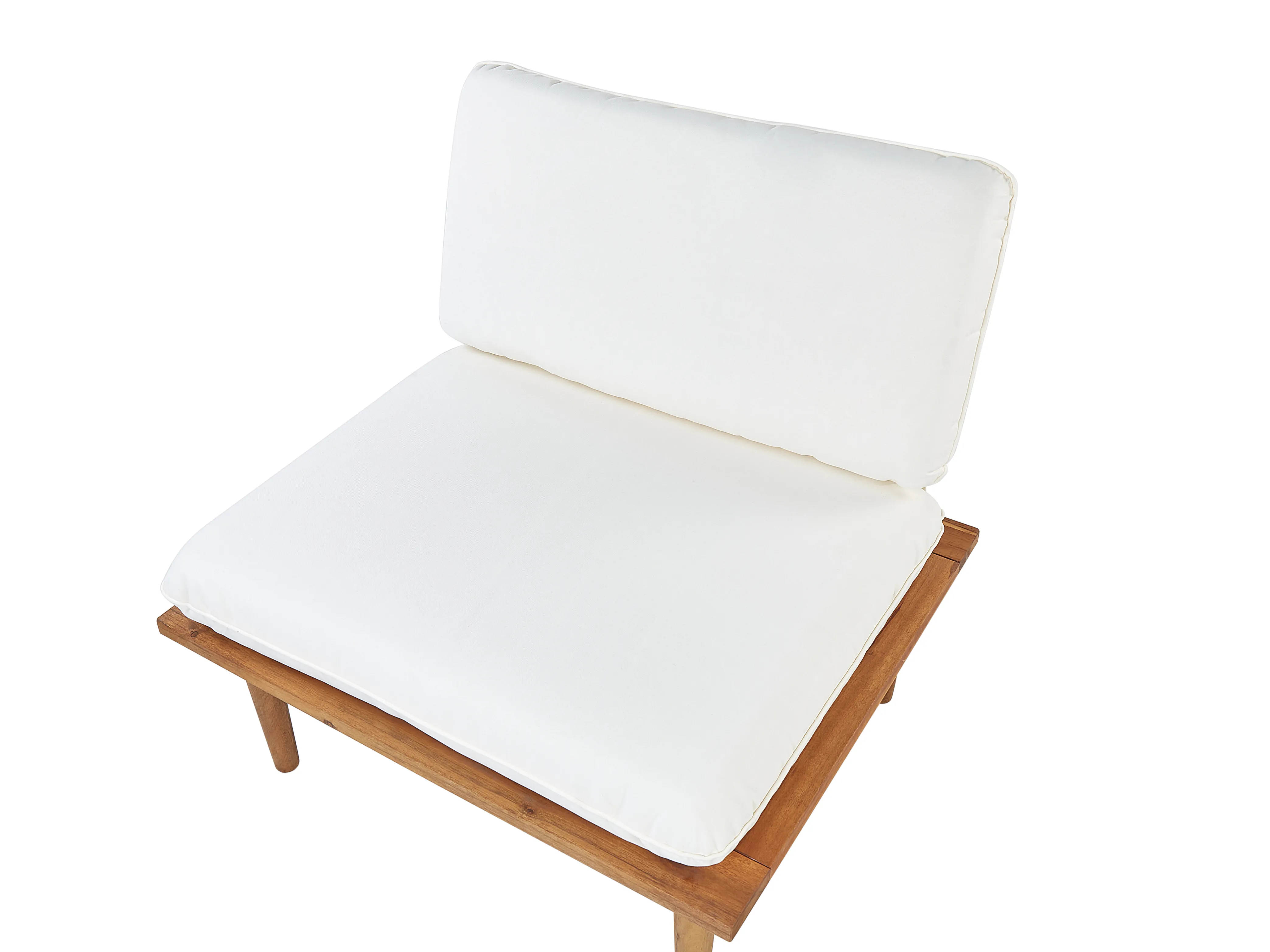 Loungeset met tafel 4-zits FRASCATI modulair Gecertificeerd acaciahout Gebroken wit