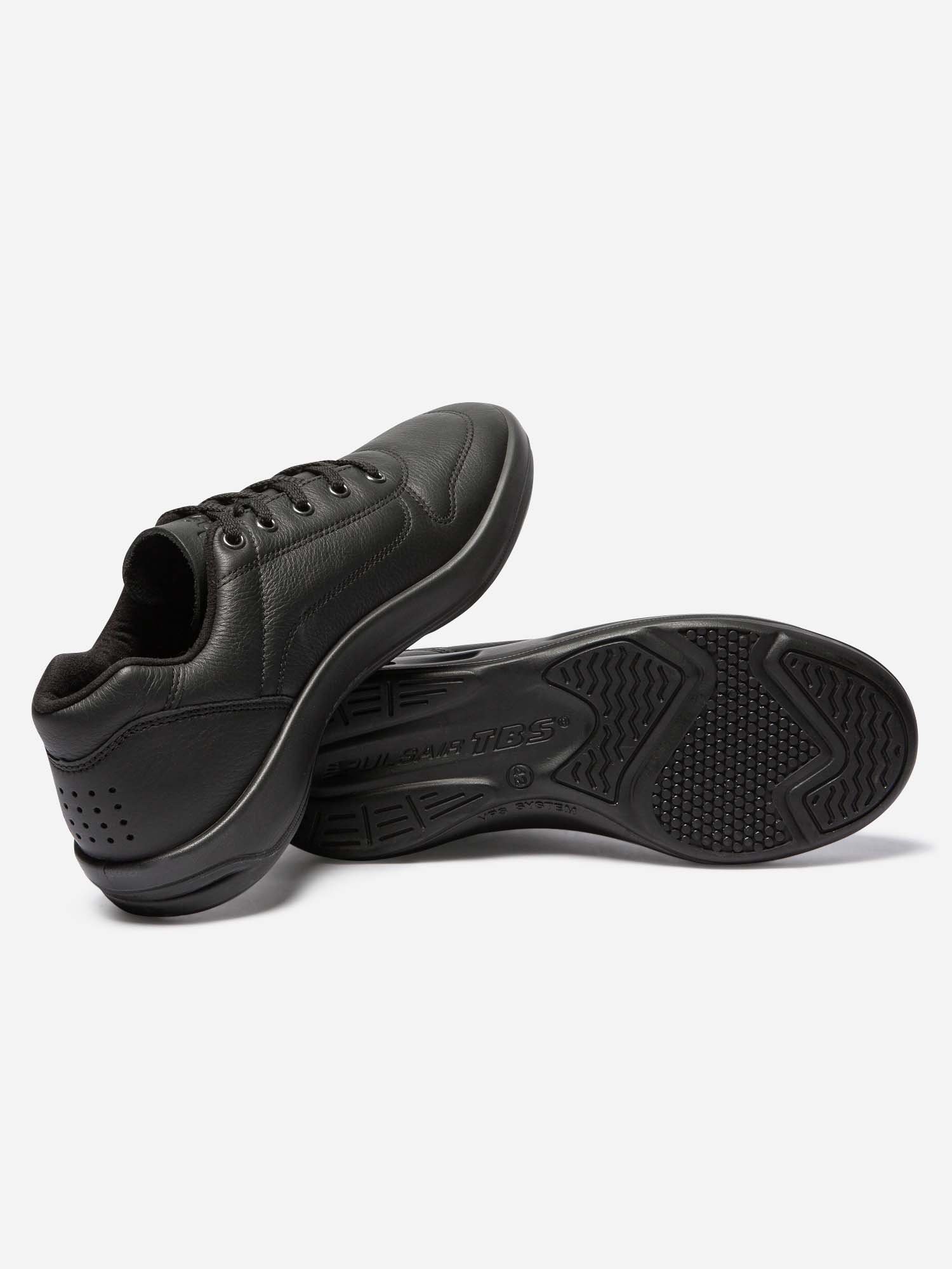 Baskets Homme Confort Dessus Cuir Noir