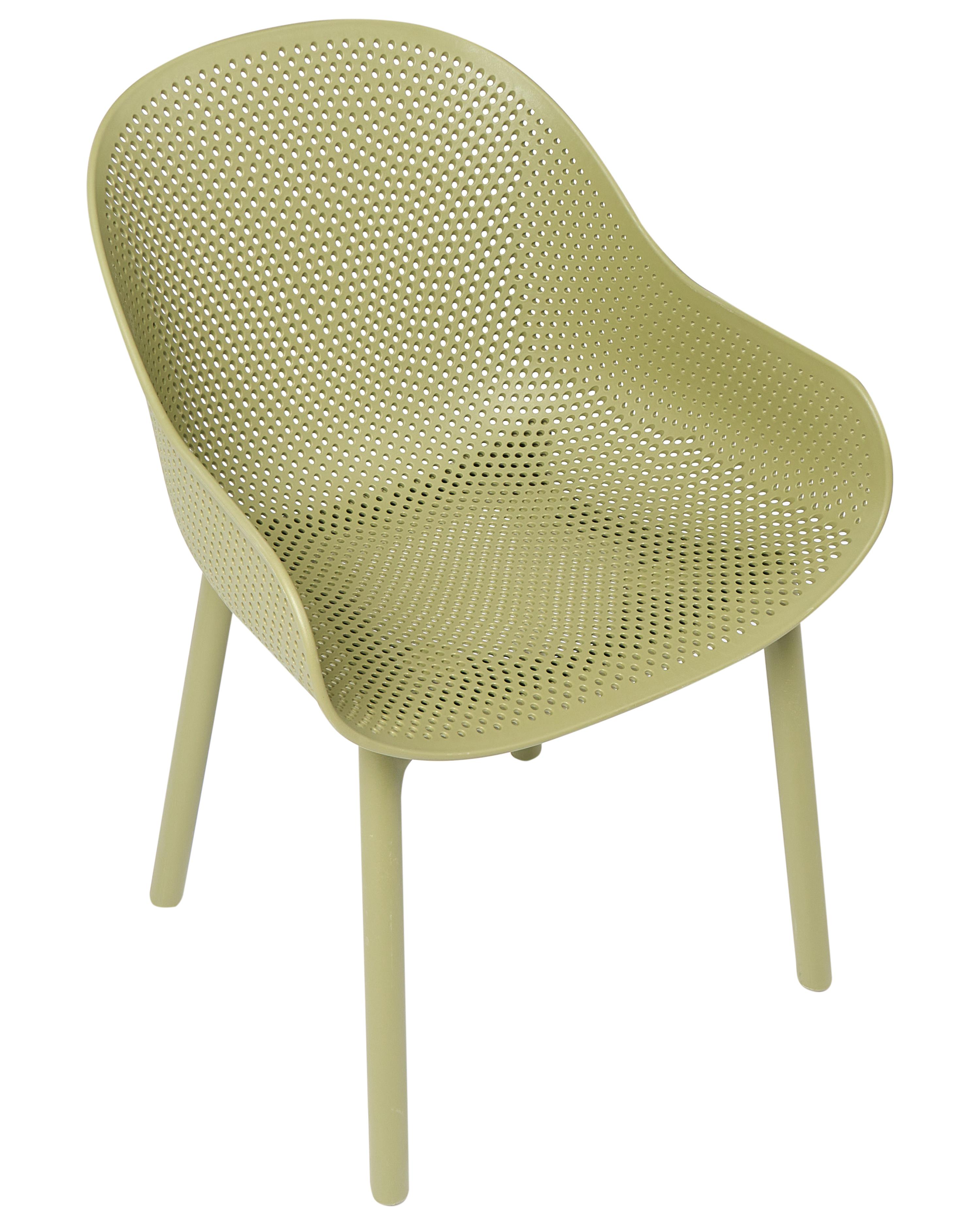 Set van 4 tuinstoelen TIGGIANO Olijfgroen