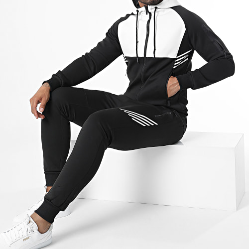 Ensemble De Survetement E358 Blanc Noir