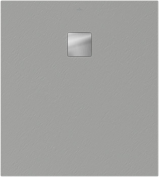 Receveur de douche 80 x 80 cm en acrylique, gris texturé, Villeroy & Boch Exklusive