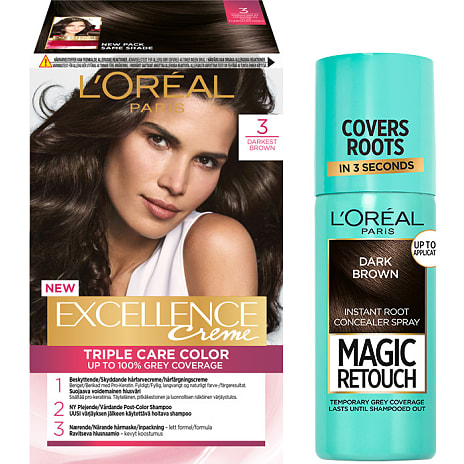 Hårfarvespray Dark Brown