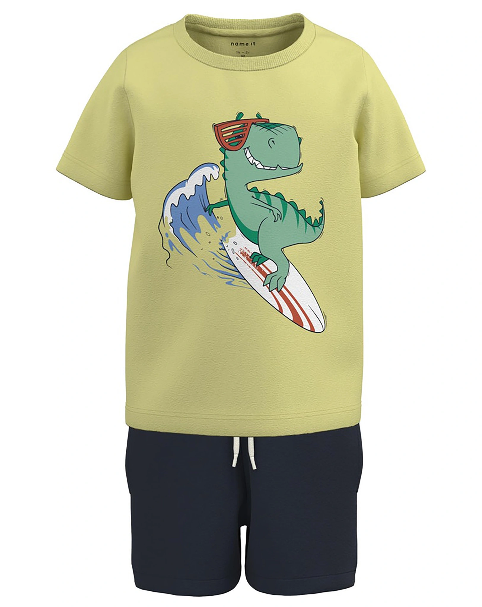 Sweatshorts NMMJUR mit T-Shirt in yellow pear