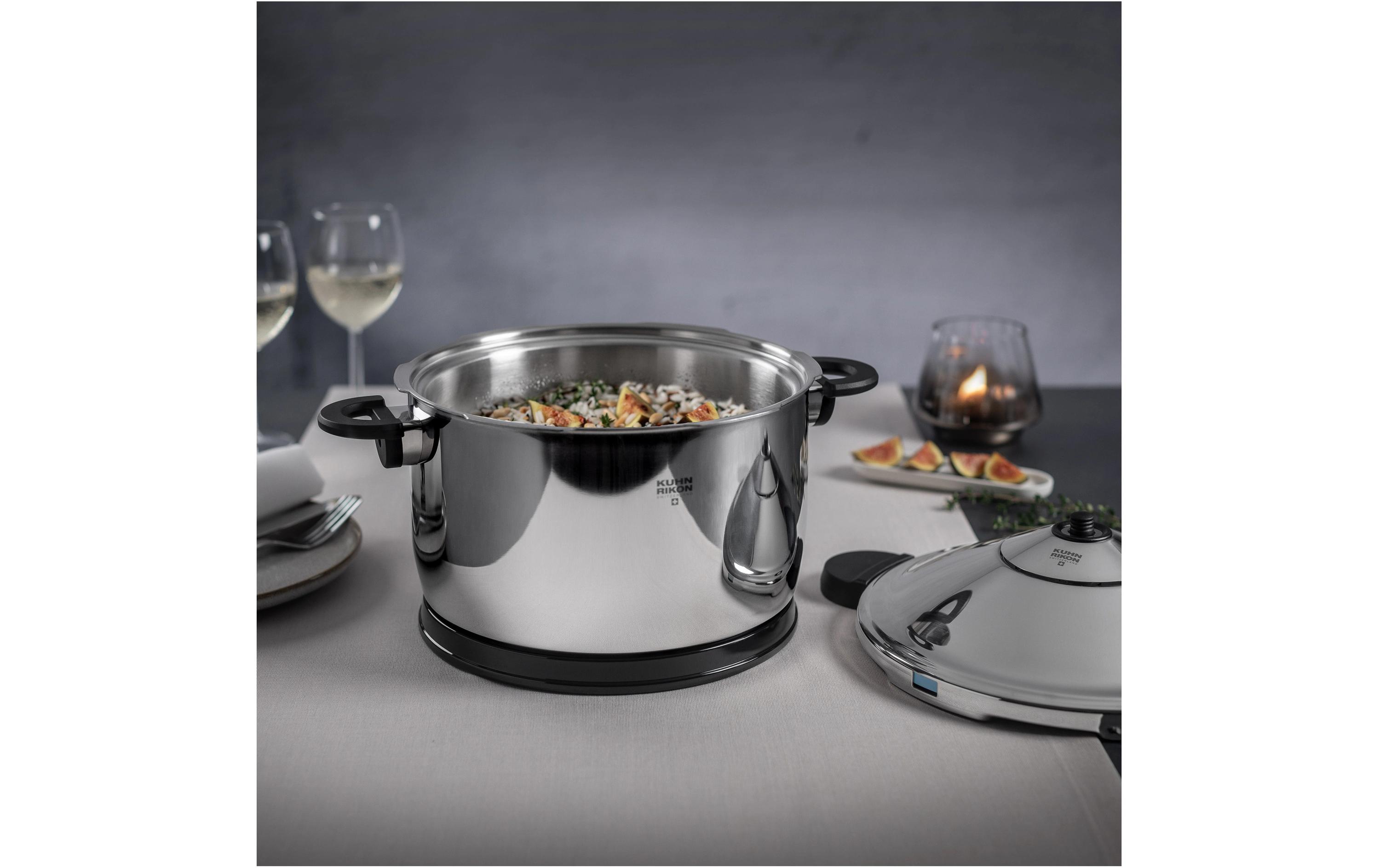 Schnellkochtopf Durotherm Pro Black 22 cm, 5 l, Schwarz<br>Dampfkochtopf mit zusätzlichem Doppelwand-Deckel