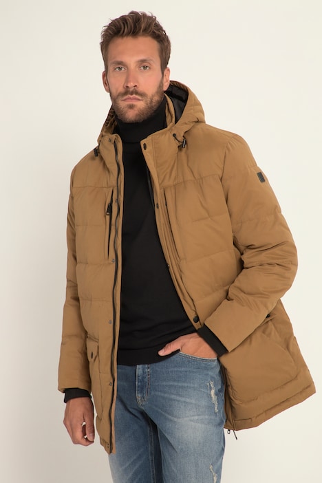 Stepp-Parka, Outdoor, Kapuze, 2-Wege-Zipper