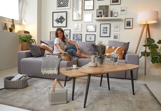 Couchtisch-Set Luka Metall Artisaneiche