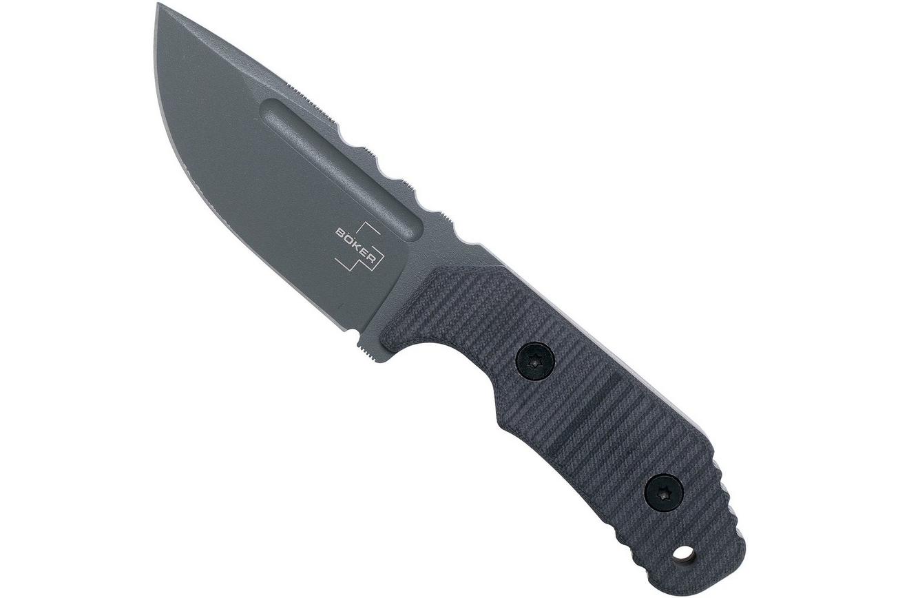 Böker Plus Little Dvalin Black 02BO033 vaststaand mes, Midgards design